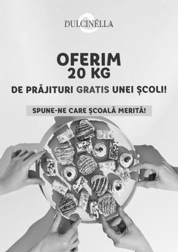 „Oferim 20 kg de prăjituri gratuite unei școli”