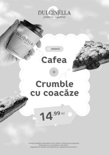 Combo Cafea+ crumble cu coacăze